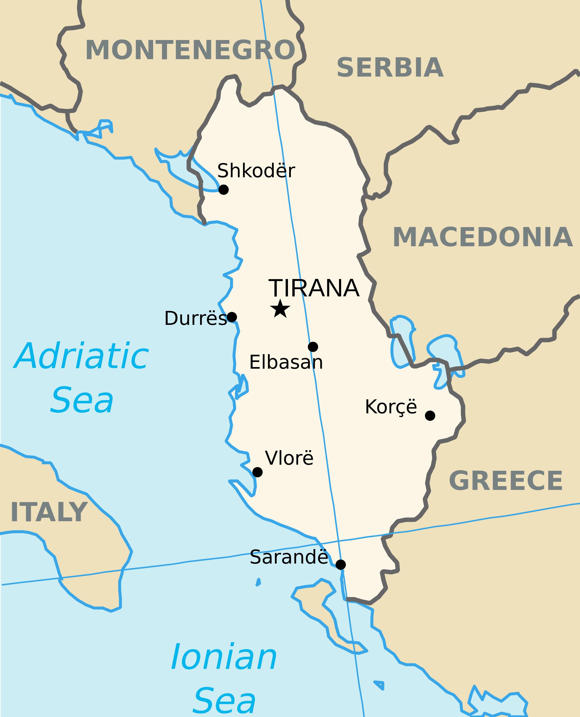 Saranda Albanie Carte Carte Saranda Albanie Europe Du Sud