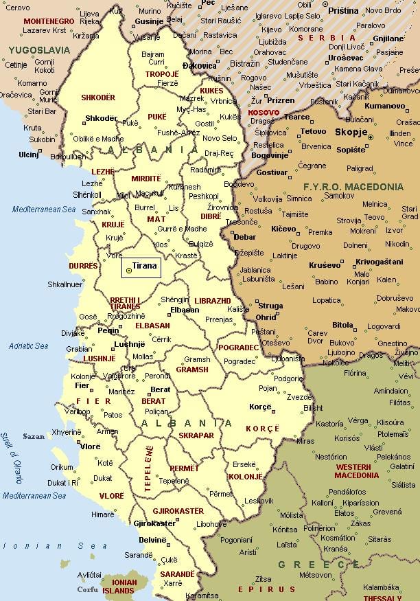 carte de l'albanais côte