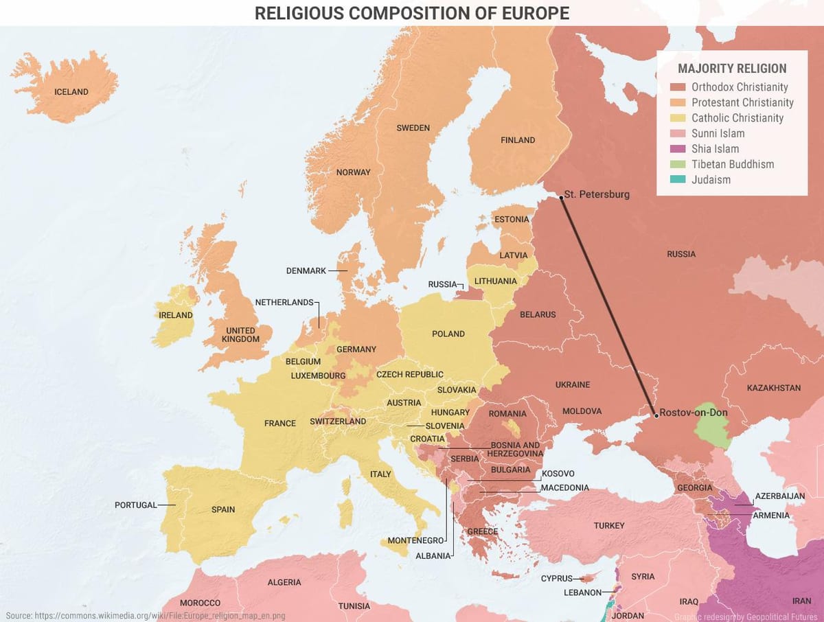 carte de l'Albanie, de la religion