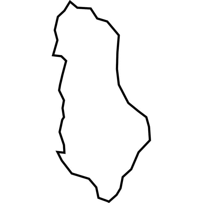 carte de l'Albanie carte de vecteur