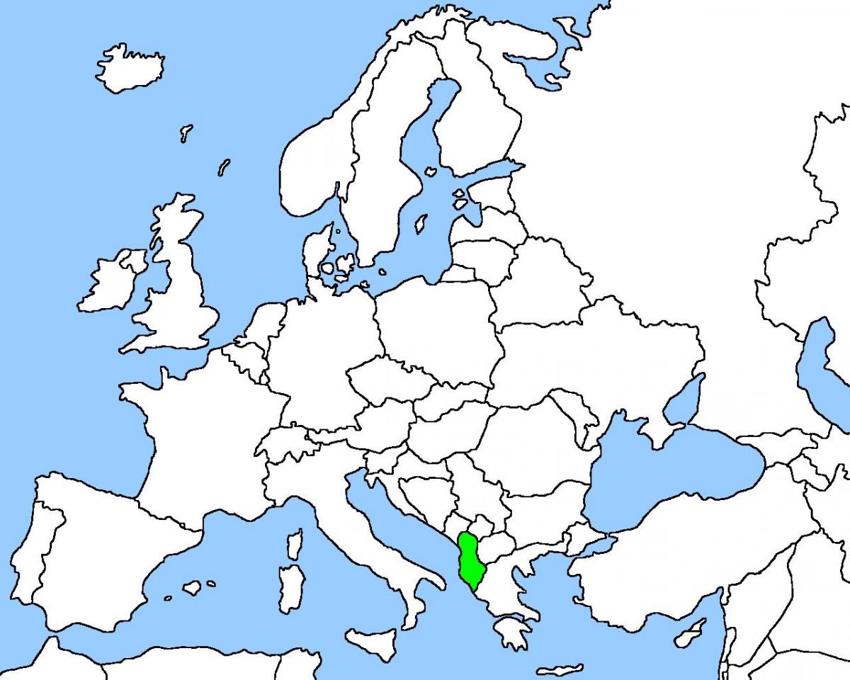 carte de l'Albanie, la localisation sur carte