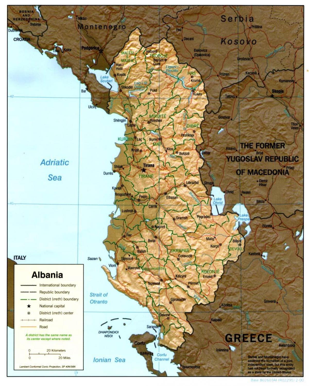 Albanais vieille carte