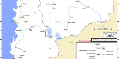 Albanais chemins de fer carte