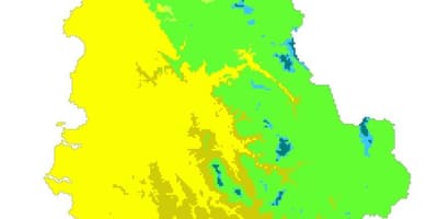 Carte de l'Albanie climat