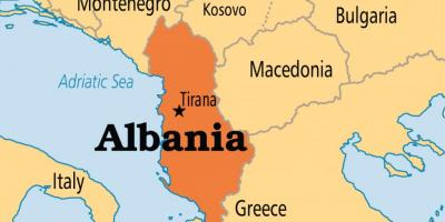 Carte montrant l'Albanie