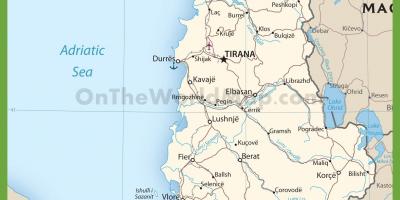 L'albanie carte des routes